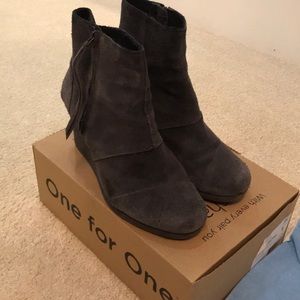 TOMS wedge booties